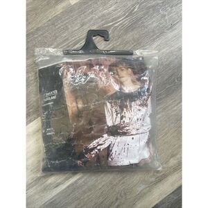 Unisex Blood Splattered Graphic Pullover Hoodie Size LARGE Halloween Cosplay